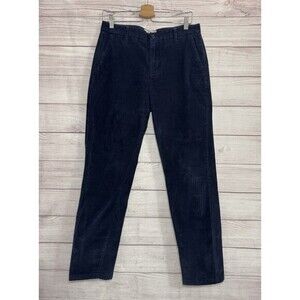 Everlane Navy Blue Uniform Straight Fit Corduroy Pants Organic Cotton Size 31x30